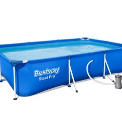 Piscina cu cadru Steel Pro 300 x 201 x 66 cm cu cartus filtrare Piscina cu cadru Steel Pro 300 x 201 x 66 cm cu cartus filtrare